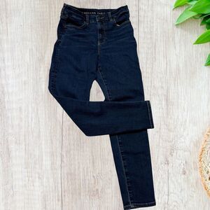 American Eagle Curvy Super‎ Hi Rise Jegging Denim Blue Size 8 SHORT Classic